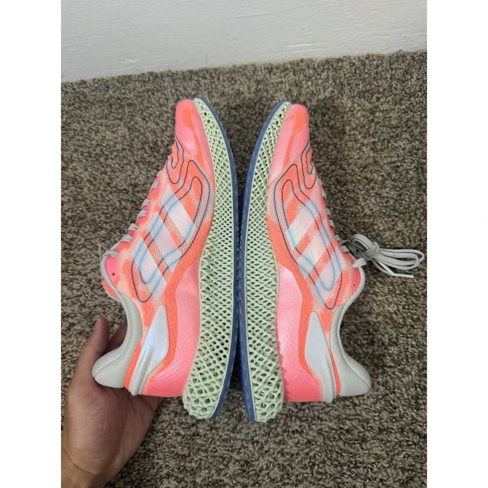 Adidas 4D Run 1.0 Shoes Mens US 8.5 Pink Mesh Low Top Running Sneakers FW1234